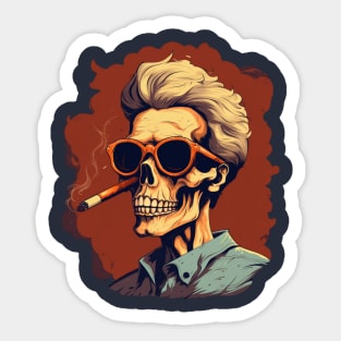 Smoking skeleton Sticker